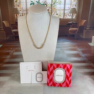 Stella & Dot Piper Necklace Gold Tone Delicate Beaded Deadstock (2013)